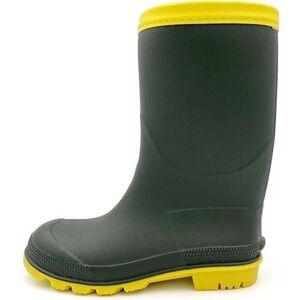 Kids Waterproof Rubber Rain Boots Green Yellow Size 3 New With Tags